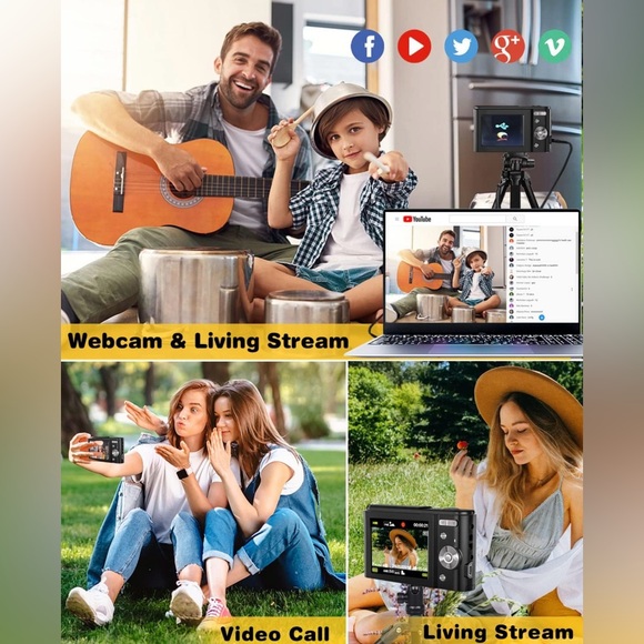 New! Unused! Digital Camera, Camera FHD 1080P 36.0 Mega Pixels Vlogging Camera w - Picture 6 of 15